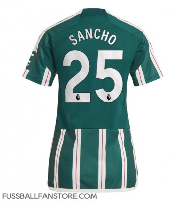 Manchester United Jadon Sancho #25 Replik Auswärtstrikot Damen 2023-24 Kurzarm